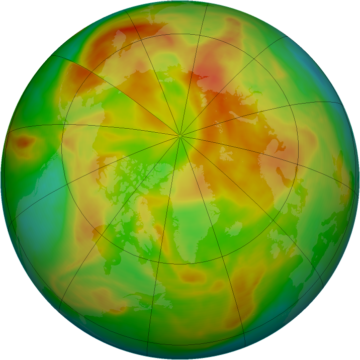 Arctic ozone map for 16 May 2006